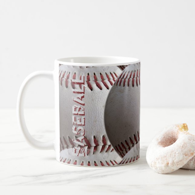 Baseball Fan Coffee Mug (With Donut)