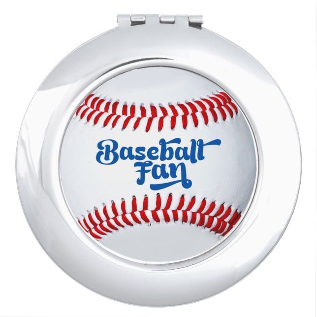 Baseball Fan Female Gift Idea Photo Compact Mirror (Front)