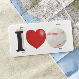 Baseball Fan License Plate