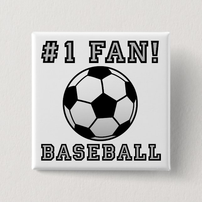 Baseball Fan Not Funny Button Badge Pin (Front)