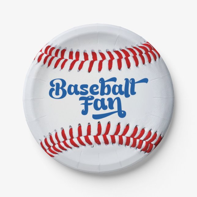 Baseball Fan Paper Plates (Front)