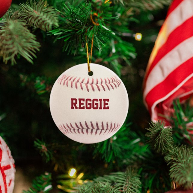 Baseball Fan Personalized Ornament (Creator Uploaded)