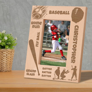 Baseball Fan Player Custom Name Engraved Frames