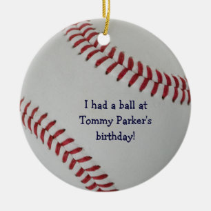 Baseball Fan-tastic_autograph-style party favor Ceramic Ornament