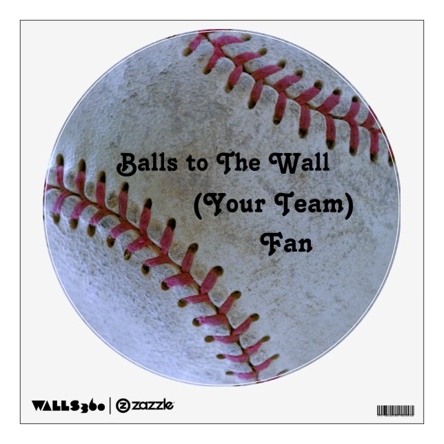 Baseball Fan-tastic_Balls to The Wall Fan Wall Decal (Front)