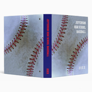 Baseball Fan-tastic_Battered Ball_personalized 3 Ring Binder