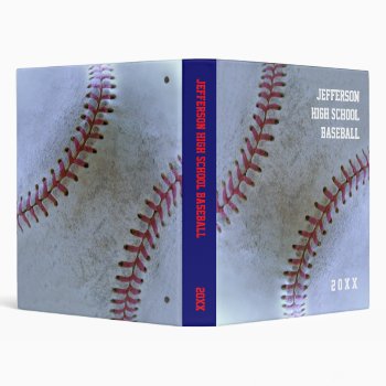 Baseball Fan-tastic_battered Ball_personalized 3 Ring Binder by UCanSayThatAgain at Zazzle