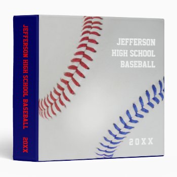 Baseball Fan-tastic_color Laces_all-american 3 Ring Binder by UCanSayThatAgain at Zazzle