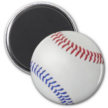 Baseball Fan-tastic_color Laces_all-american Magnet by UCanSayThatAgain at Zazzle