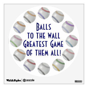 Baseball Fan-tastic_Color Laces_Balls to the Wall Sticker