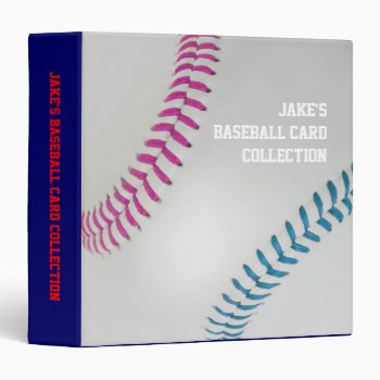 Baseball Fan-tastic_color Laces_fu_tl_personalized Binder by UCanSayThatAgain at Zazzle