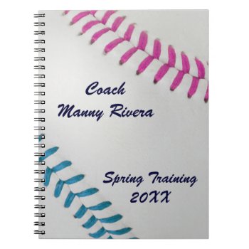 Baseball Fan-tastic_color Laces_fu_tl_personalized Notebook by UCanSayThatAgain at Zazzle