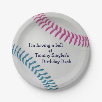 Baseball Fan-tastic_color Laces_fu_tl_personalized Paper Plates by UCanSayThatAgain at Zazzle