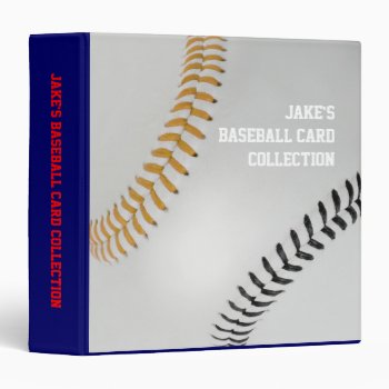 Baseball Fan-tastic_color Laces_go_bk_personalized 3 Ring Binder by UCanSayThatAgain at Zazzle