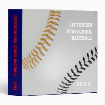 Baseball Fan-tastic_color Laces_go_bk_personalized Binder by UCanSayThatAgain at Zazzle