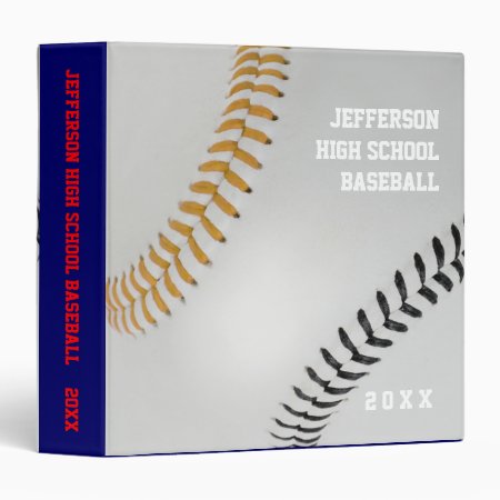 Baseball Fan-tastic_color Laces_go_bk_personalized Binder