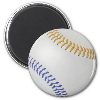 Baseball Fan-tastic_color Laces_go_bl Magnet by UCanSayThatAgain at Zazzle