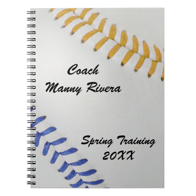 Baseball Fan-tastic_Color Laces_go_bl_personalized Notebook (Front)