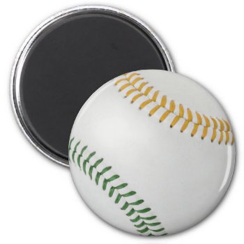 Baseball Fan-tastic_color Laces_go_gr Magnet by UCanSayThatAgain at Zazzle