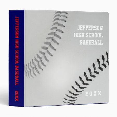 Baseball Fan-tastic_color Laces_gy_bk_personalized Binder