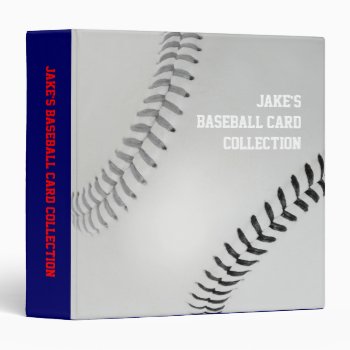 Baseball Fan-tastic_color Laces_gy_bk_personalized Binder by UCanSayThatAgain at Zazzle