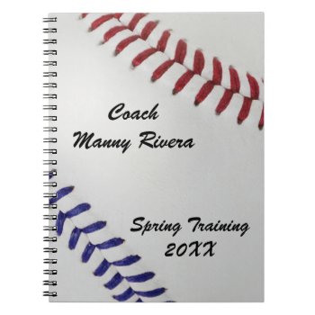 Baseball Fan-tastic_color Laces_nb_dr_personalized Notebook by UCanSayThatAgain at Zazzle