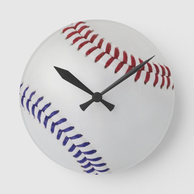 Baseball Fan-tastic_Color Laces_nb_dr Round Clock (Front)