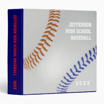 Baseball Fan-tastic_color Laces_og_bl_personalized Binder by UCanSayThatAgain at Zazzle