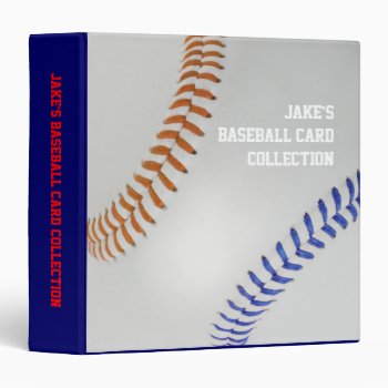 Baseball Fan-tastic_color Laces_og_bl_personalized Binder by UCanSayThatAgain at Zazzle
