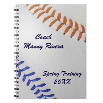 Baseball Fan-tastic_color Laces_og_bl_personalized Notebook by UCanSayThatAgain at Zazzle