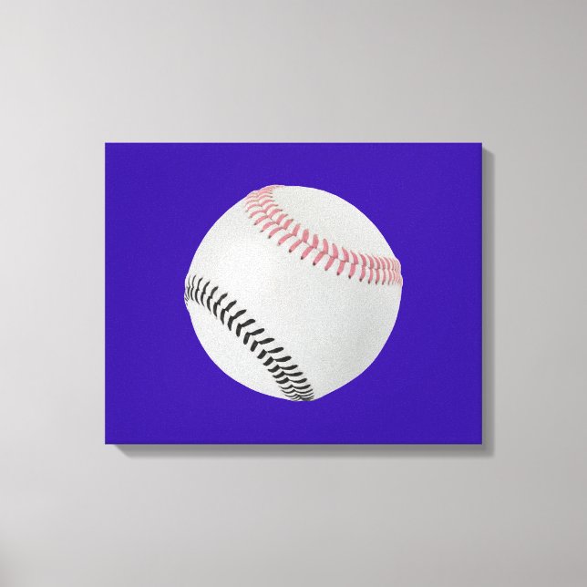 Baseball Fan-tastic_Color Laces_pk_bk Canvas Print (Front)