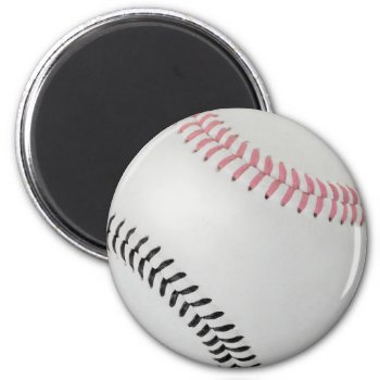 Baseball Fan-tastic_color Laces_pk_bk Magnet by UCanSayThatAgain at Zazzle