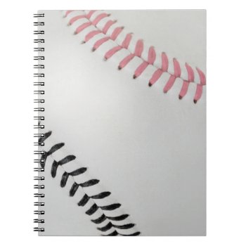 Baseball Fan-tastic_color Laces_pk_bk Notebook by UCanSayThatAgain at Zazzle