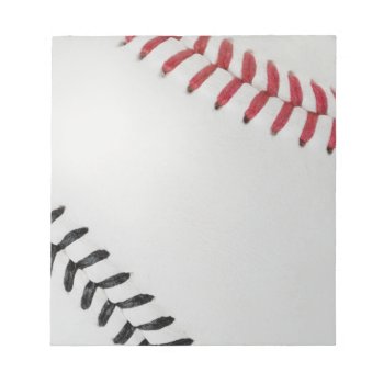 Baseball Fan-tastic_color Laces_rd_bk Notepad by UCanSayThatAgain at Zazzle
