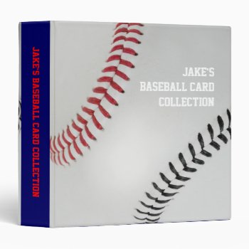 Baseball Fan-tastic_color Laces_rd_bk_personalized Binder by UCanSayThatAgain at Zazzle