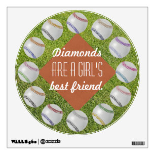 Baseball Fan-tastic_Diamonds_Girl's Best Friend Wall Decal