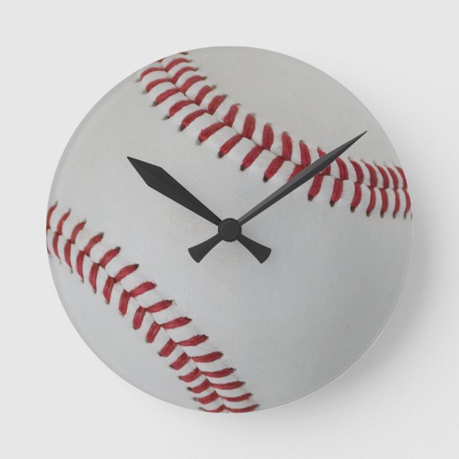 Baseball Fan-tastic_pitch perfect Round Clock (Front)