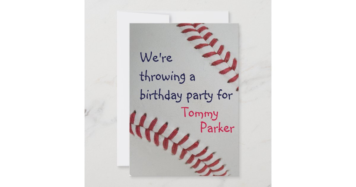Baseball Fantastic_sports themed birthday party Invitation Zazzle