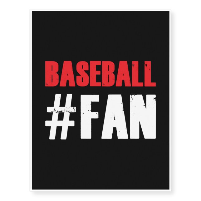 Baseball  Fan Temporary Tattoos (Front)