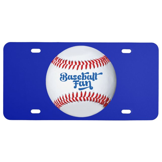 Baseball Fan Theme License Plate (Front)