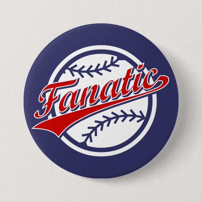 Baseball Fanatic Pinback Button (Front)
