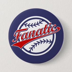 Baseball Fanatic Pinback Button