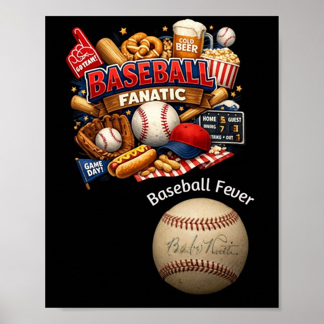 Baseball fanatic poster (Front)