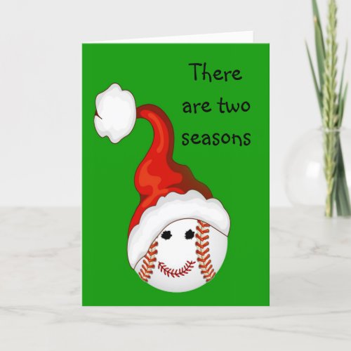 Baseball fans Christmas Holiday Card