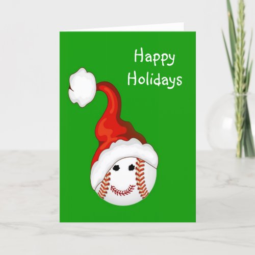 Baseball fans Christmas Holiday Card