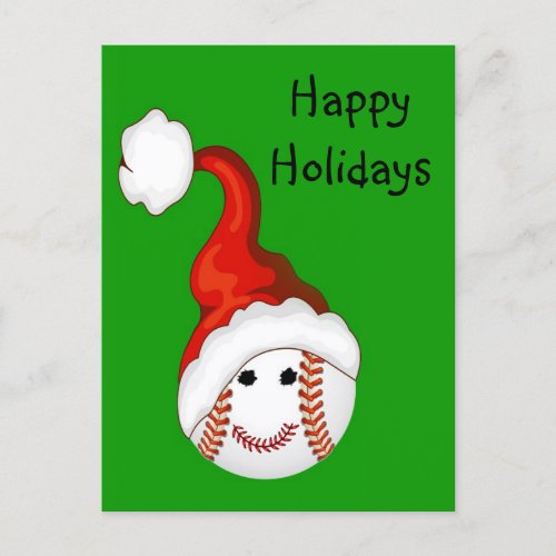 Baseball fans Christmas Holiday Postcard