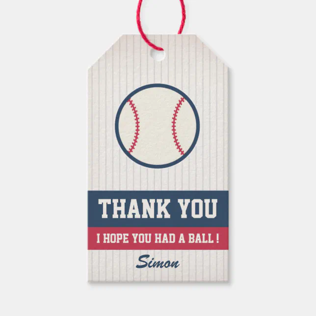 Baseball Favor Tag Zazzle