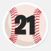 Number 11 Baseball Classic Round Sticker