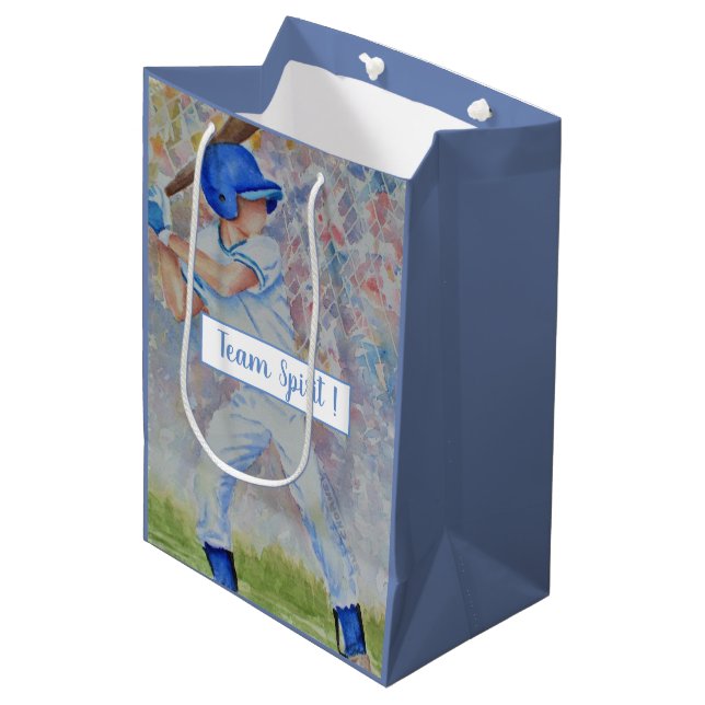 Baseball Favorite Sport Medium Gift Bag (Front Angled)