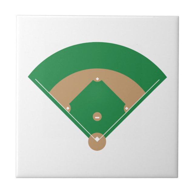 Baseball Field Ceramic Tile (Front)